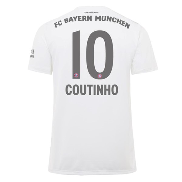 Maillot Football Bayern Munich NO.10 Coutinho Exterieur 2019-20 Blanc